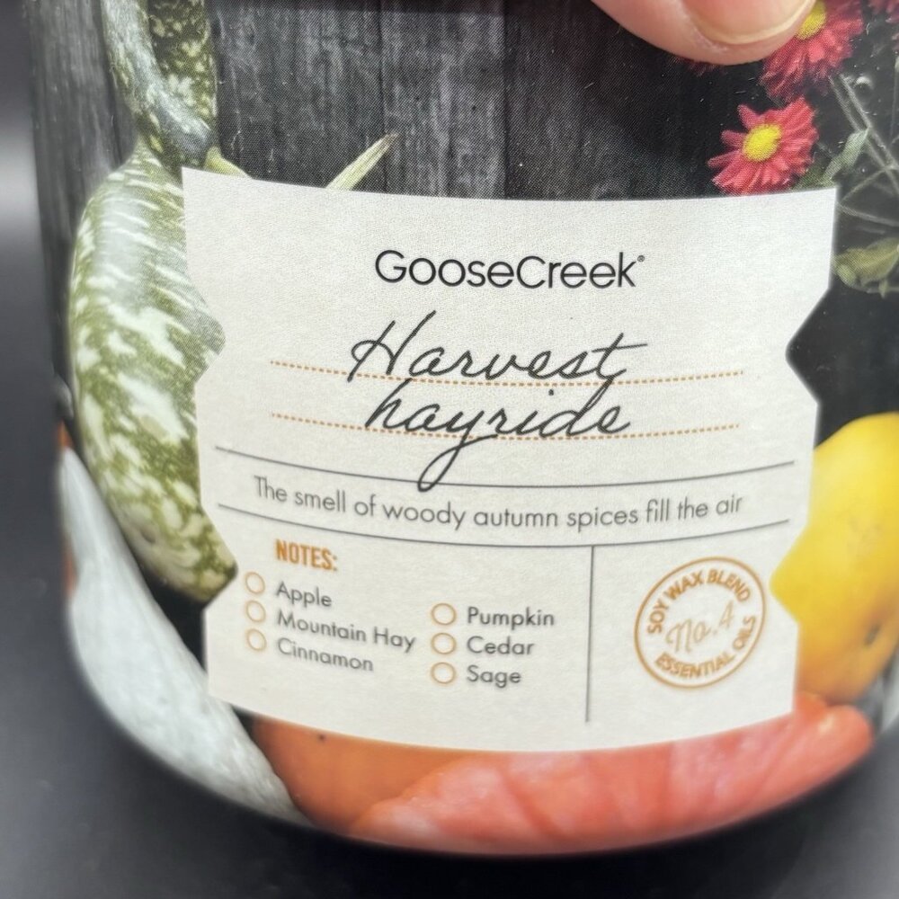 Goose Creek Harvest Hayride 3 Wick Jar Candle 14.5 oz Fall Pumpkin Apple Spices - Picture 5 of 14
